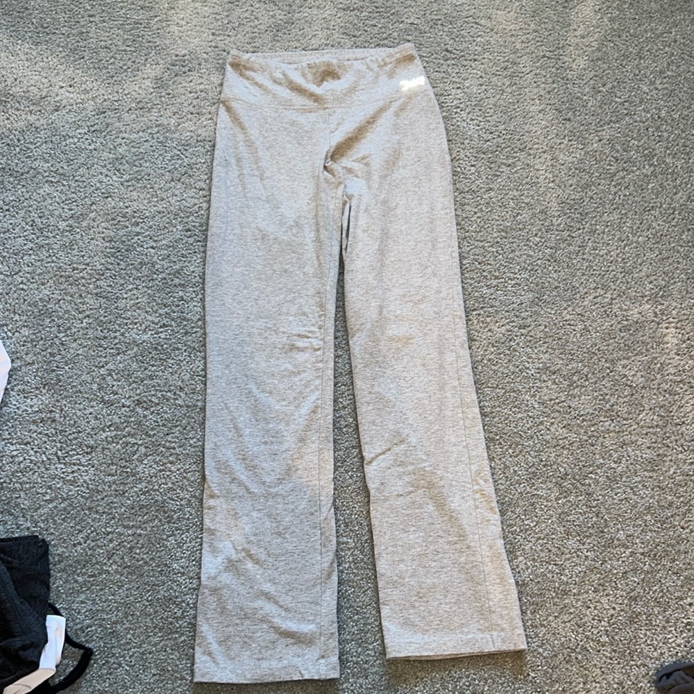 light grey cotton bootcut leggings